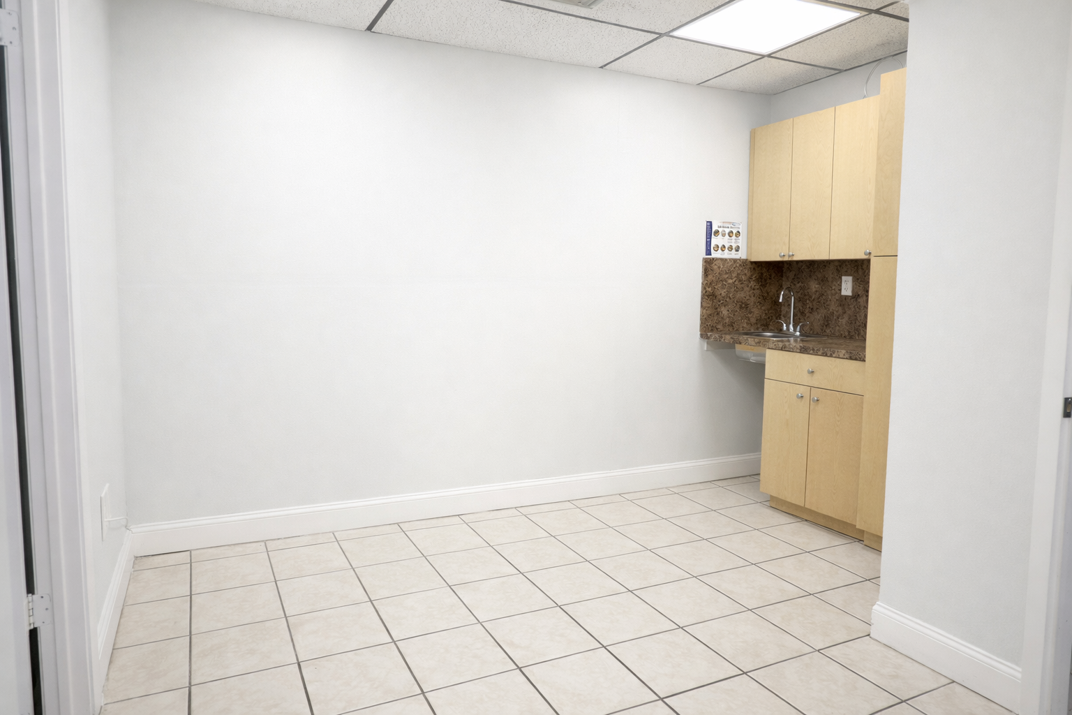 Clean and simple kitchenette setup